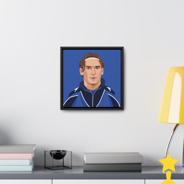 Totti 2000 Wall Art, Italian Blue, Framed Canvas Wrap