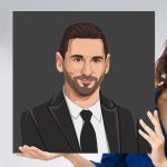Lionel Messi 2021 Portrait - Poster/Wall Art - Main Image