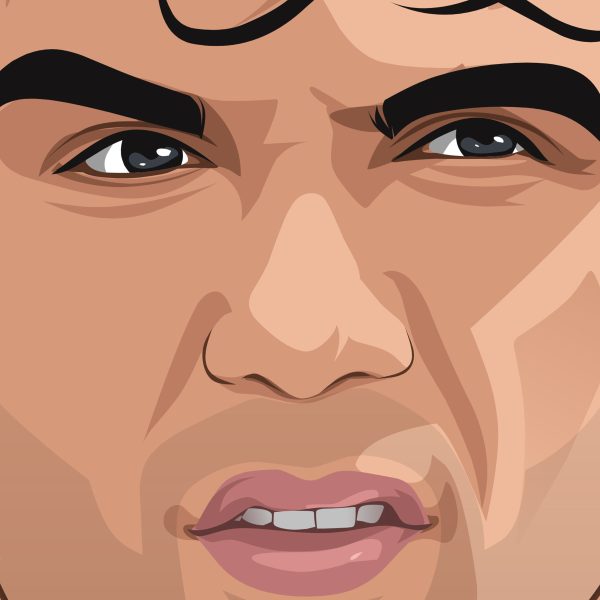 Paolo Maldini 1994 Portrait - Poster/Wall Art, Futbol Eros - Closeup