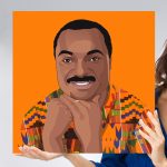 Roger Milla 1990 Portrait, Poster/Wall Art, FutbolEros - Main Image