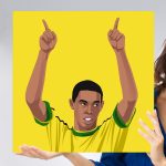 Ronaldinho 1999 Portrait, Poster/Wall Art, FutbolEros - Main Image