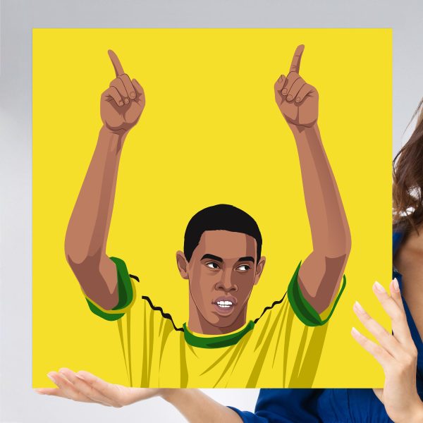 Ronaldinho 1999 Portrait, Poster/Wall Art, FutbolEros - Main Image