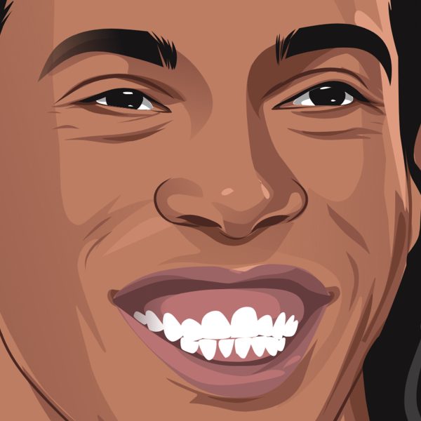 Ronaldinho 2003 Portrait, Poster/Wall Art, FutbolEros - Closeup
