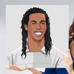 Ronaldinho 2003 Portrait, Poster/Wall Art, FutbolEros - Main Image