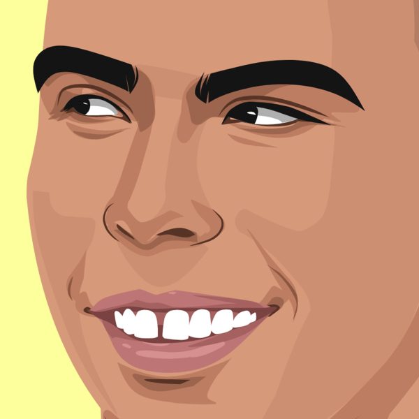 Ronaldo 2002 Portrait, Poster/Wall Art, FutbolEros - Closeup