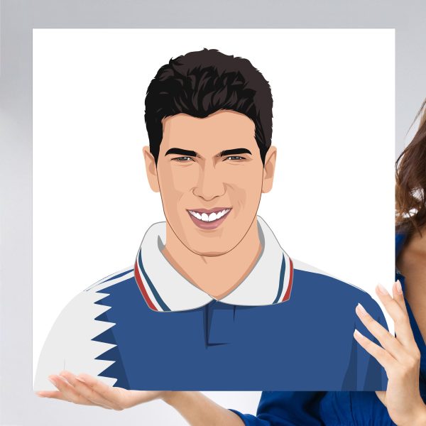 Zinédine Zidane 1994 Portrait, Poster/Wall Art, FutbolEros - Main Image