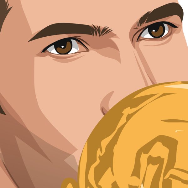 Zinédine Zidane 1998 Portrait, Poster/Wall Art, FutbolEros - Closeup