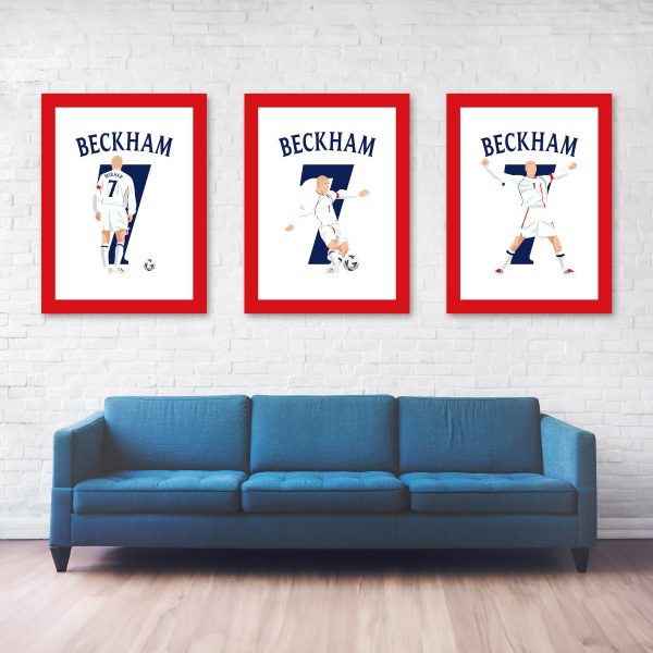 David Beckham Freekick Goal,2002 World Cup Qualification - England vs Greece - Manchester,England Poster Wall Art Main Image - Full Series