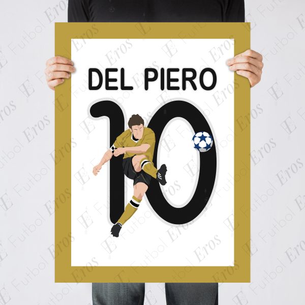 Del Piero Second Goal, 2007-2008 Champions League Group Stagel - Real Madrid Juventus - Madrid, Spain Poster Wall Art Main Image - Poster 1