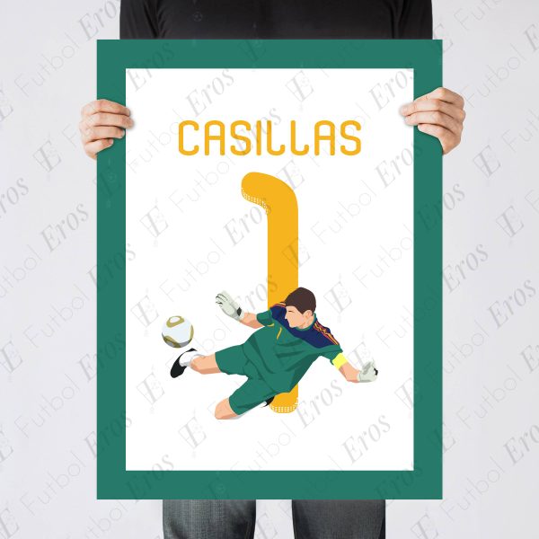 Iker Casillas Save Robben, 2010 World Cup Final - Real Madrid vs Atletico - Lisbon, Portugal Poster Wall Art Main Image - Poster 1