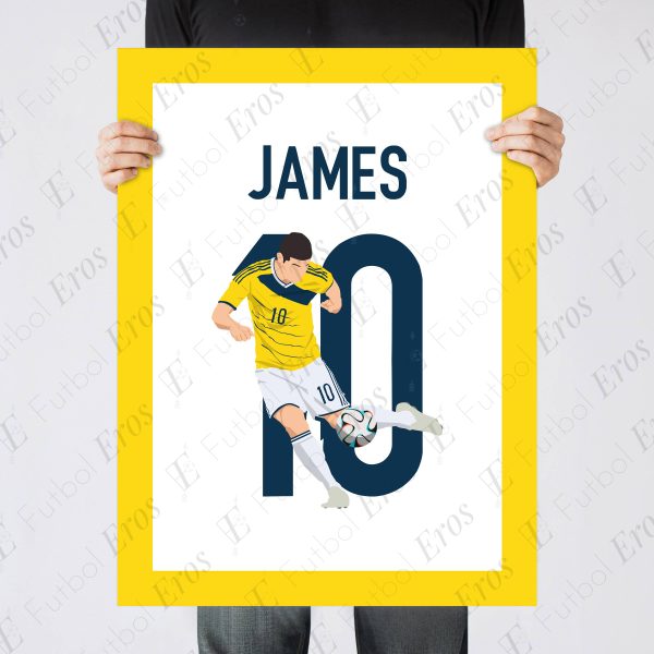 James Rodriguez Goal,2014 World Cup Round of 16 - Rio de Janeiro, Brazil vs Colombia - Uruguay, Poster Print Wall Art Main Image - Poster 1