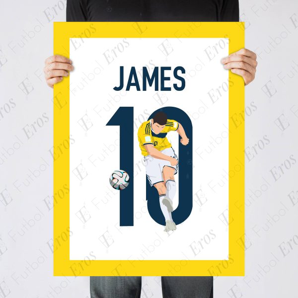 James Rodriguez Goal,2014 World Cup Round of 16 - Rio de Janeiro, Brazil vs Colombia - Uruguay, Poster Print Wall Art Main Image - Poster 2