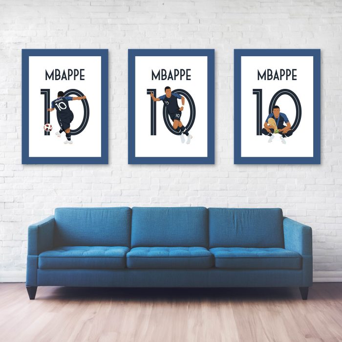 Kylian Mbappe Goal, 2018 World Cup Final - France vs Croatia - Moscow, Russia - Poster Wall Art Main Image Alternate - Full Series
