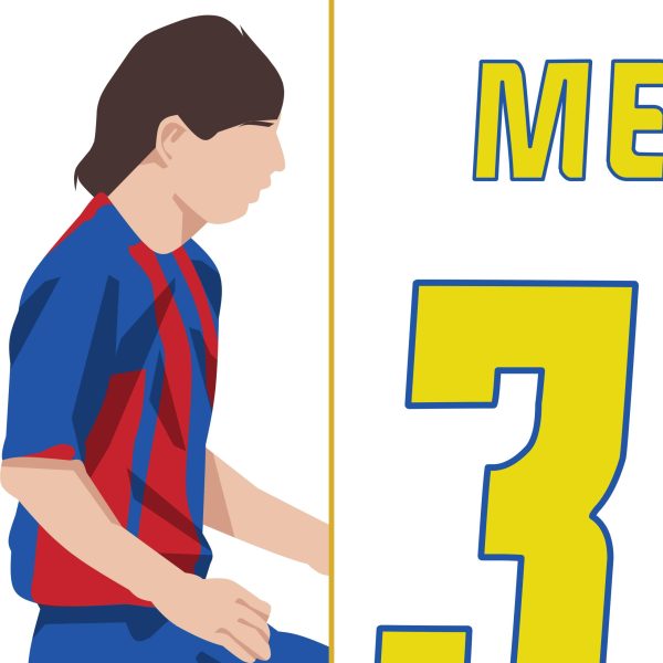 Lionel Messi First Goal, 2005 LaLiga Barcelona vs Albacete - Barcelona,Spain - Poster Wall Art Main Image Alternate - Poster 1