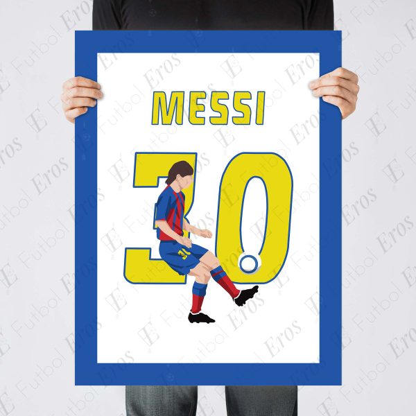 Lionel Messi First Goal, 2005 LaLiga Barcelona vs Albacete - Barcelona,Spain - Poster Wall Art Main Image - Poster 1