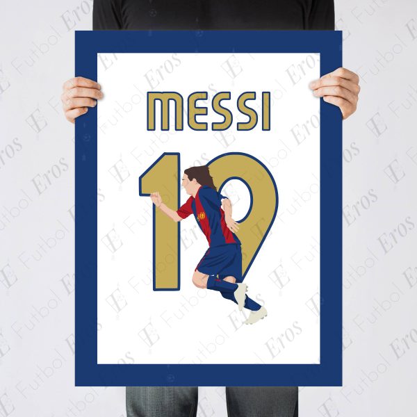 Lionel Messi Goal Copa Del Rey, 2006-2007 - Barcelona vs Getafe - Barcelona,Spain Poster Wall Art Main Image - Poster 2