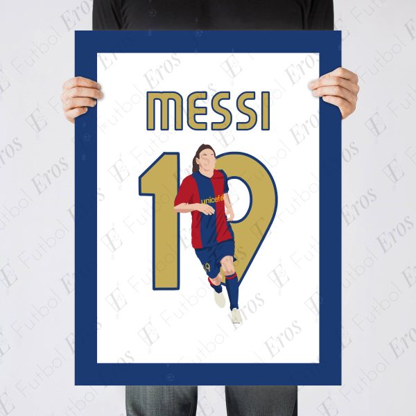 Lionel Messi Goal Copa Del Rey, 2006-2007 - Barcelona vs Getafe - Barcelona,Spain Poster Wall Art Main Image - Poster 3