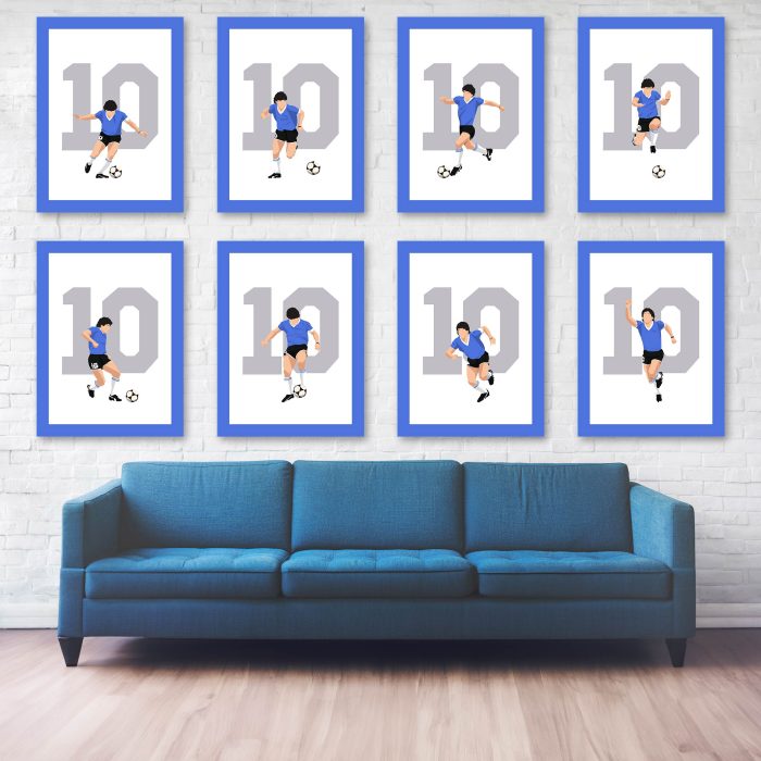 Maradona Goal of the Century, 1986 World Cup Quarter Final Argentina vs England - Azteca, Mexico Poster Wall Art - Full Series