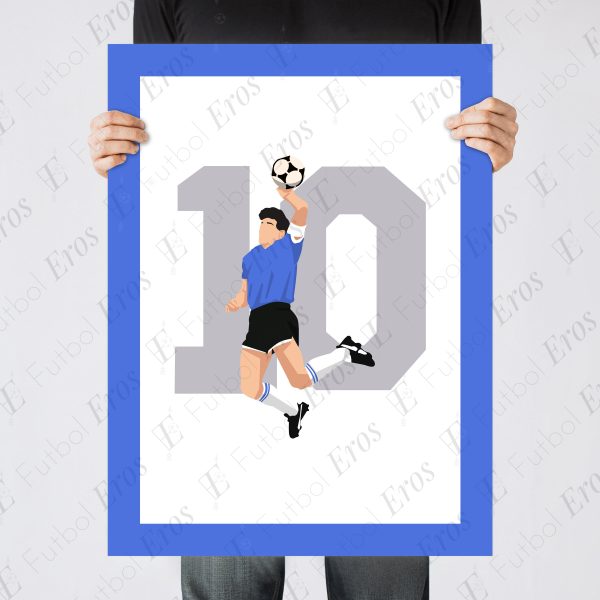 Maradona Hand of God, 1986 World Cup Quarter Final Argentina vs England - Azteca, Mexico Poster Wall Art Main Image - Poster 1