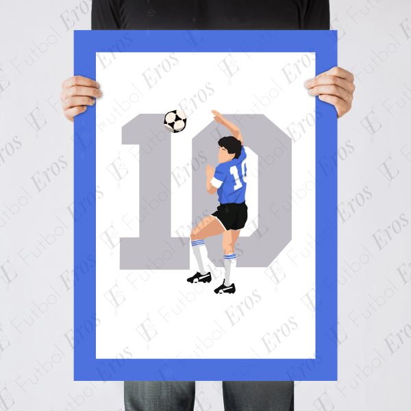 Maradona Hand of God, 1986 World Cup Quarter Final Argentina vs England - Azteca, Mexico Poster Wall Art Main Image - Poster 2