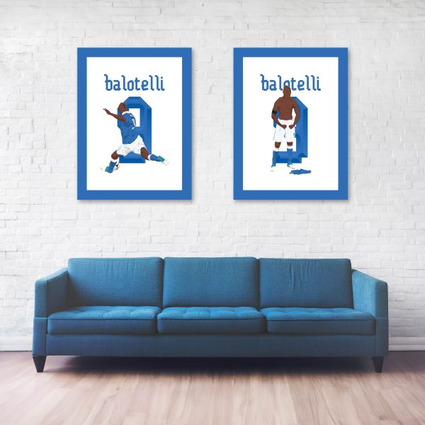 Mario Balotelli Goal, 2012 Euro Semi Final - Italy vs Germany - Warsaw, Poland - Poster Wall Art Main Image - Full Series