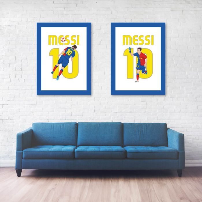 Messi Header Goal, 2009 Champions League Final - Barcelona vs Manchester United - Rome, Italy - Poster Wall Art Main Image Alternate - Full Series