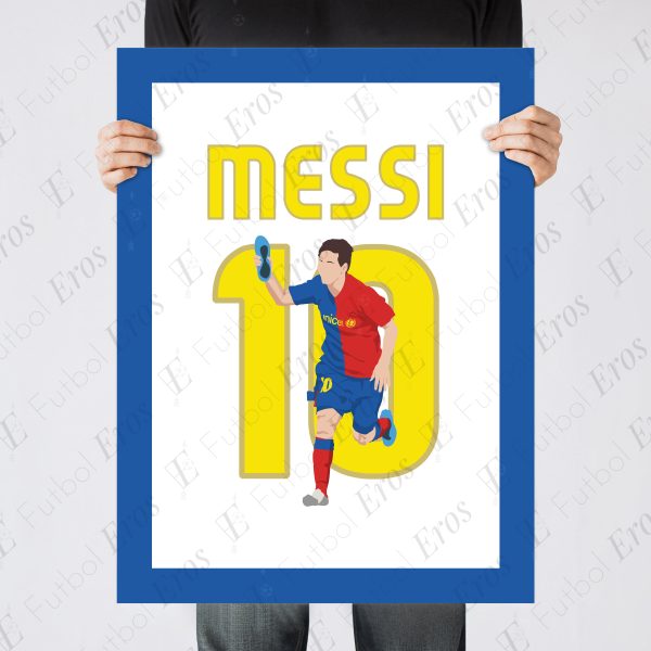 Messi Header Goal, 2009 Champions League Final - Barcelona vs Manchester United - Rome, Italy - Poster Wall Art Main Image - Poster 2