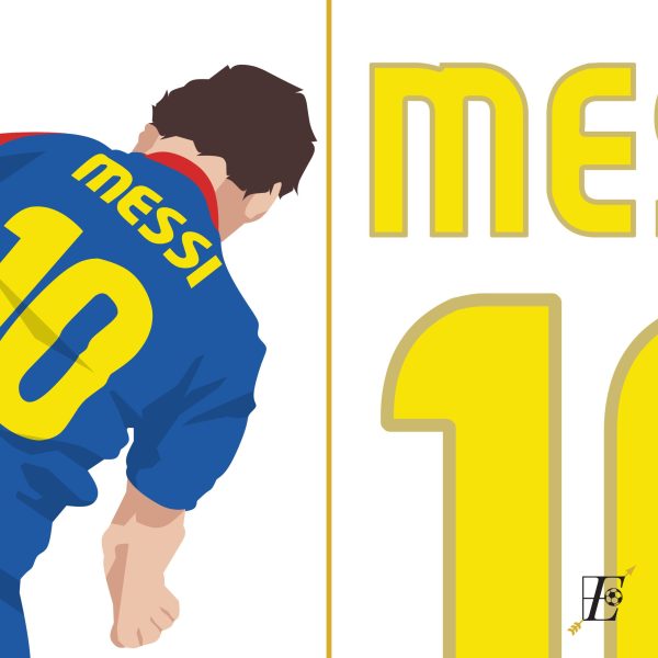 Messi Header Goal, 2009 Champions League Final - Barcelona vs Manchester United - Rome, Italy - Poster Wall Art Main Image Alternate - Poster 1