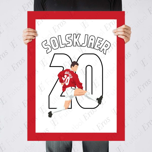 Ole Gunnar Solskjaer Goal,1999 Champions League Final Manchester United vs Bayern Munich - Barcelona,Spain - Poster Wall Art Main Image - Poster 1