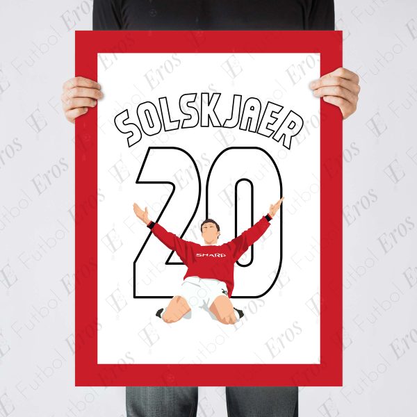 Ole Gunnar Solskjaer Goal,1999 Champions League Final Manchester United vs Bayern Munich - Barcelona,Spain - Poster Wall Art Main Image - Poster 2
