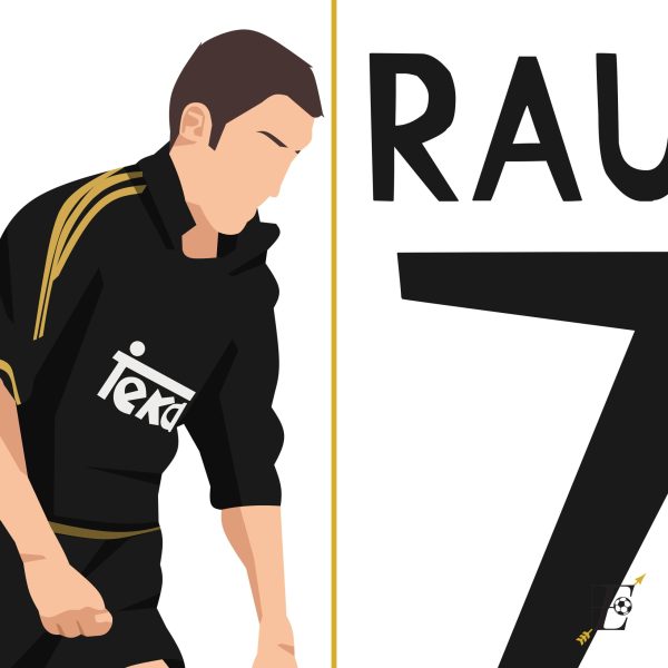 Raul Goal, 2000 Champions League Final Real Madrid vs Valencia - Saint Denis France - Poster Wall Art Main Image Alternate Poster 1