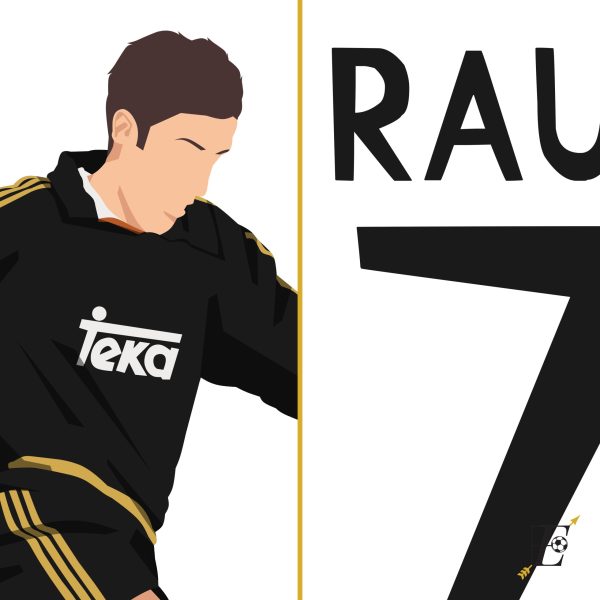 Raul Goal, 2000 Champions League Final Real Madrid vs Valencia - Saint Denis France - Poster Wall Art Main Image Alternate Poster 2