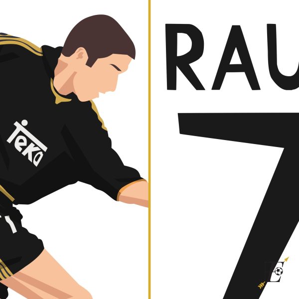 Raul Goal, 2000 Champions League Final Real Madrid vs Valencia - Saint Denis France - Poster Wall Art Main Image Alternate Poster 3
