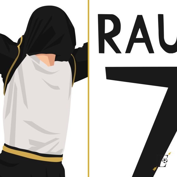Raul Goal, 2000 Champions League Final Real Madrid vs Valencia - Saint Denis France - Poster Wall Art Main Image Alternate Poster 4