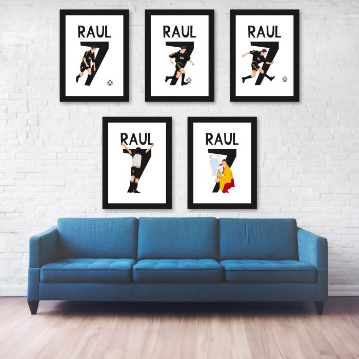 Raul Goal, 2000 Champions League Final Real Madrid vs Valencia - Saint Denis France - Poster Wall Art Main Image - Full Series
