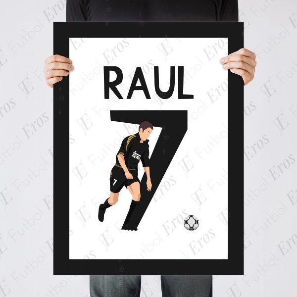 Raul Goal, 2000 Champions League Final Real Madrid vs Valencia - Saint Denis France - Poster Wall Art Main Image Poster 1