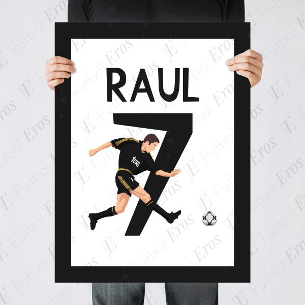 Raul Goal, 2000 Champions League Final Real Madrid vs Valencia - Saint Denis France - Poster Wall Art Main Image Poster 3