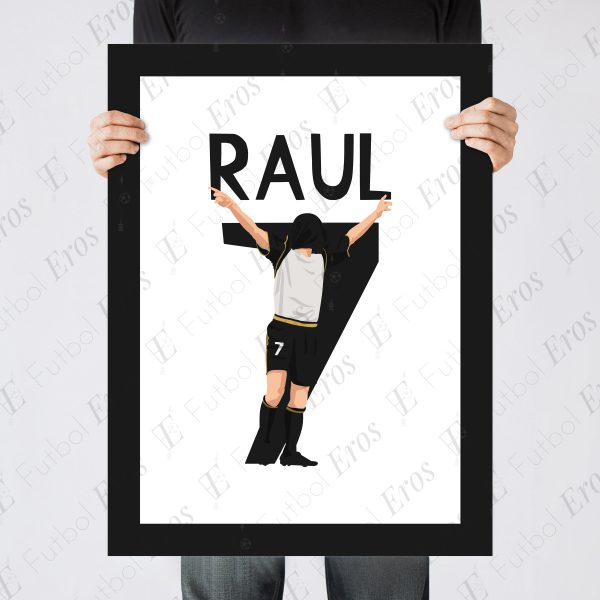 Raul Goal, 2000 Champions League Final Real Madrid vs Valencia - Saint Denis France - Poster Wall Art Main Image Poster 4