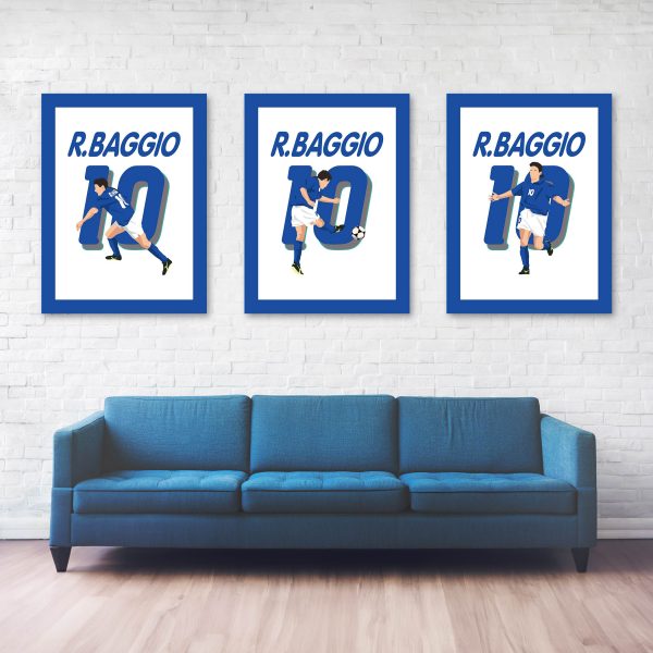 Roberto Baggio Goal,1994 World Cup Semifinal Italy vs Bulgaria - NewYork,USA Poster Wall Art Main Image - Full Series