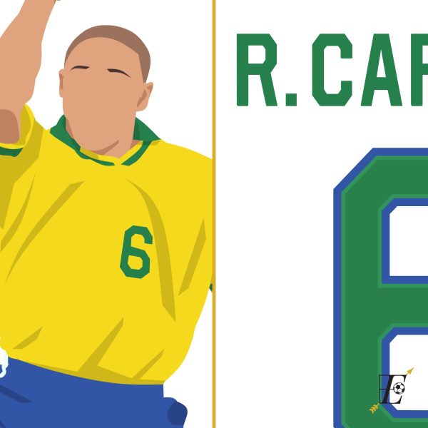 Roberto Carlos Banana Freekick Goal,1997 Tournoi de France - Brazil vs France - Lyon,France Poster Wall Art Main Image Alternate - Poster 2