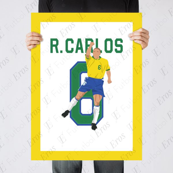 Roberto Carlos Banana Freekick Goal,1997 Tournoi de France - Brazil vs France - Lyon,France Poster Wall Art Main Image Poster 2