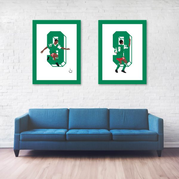 Roger Milla Goal Dance Celebration, 1990 World Cup - Round of 16 - Cameroon vs Colombia - Napoli, Italy Poster Wall Art Main Image - Full Series