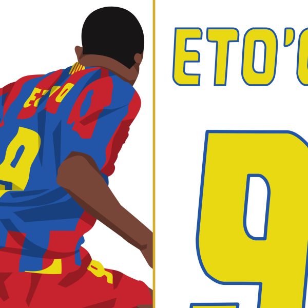 Samuel Etoo Goal, 2006 Champions League Final - Barcelona vs Arsenal - Paris,France Poster Wall Art Main Image Alternate - Poster 1
