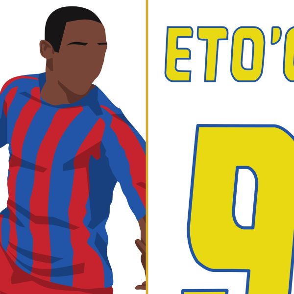 Samuel Etoo Goal, 2006 Champions League Final - Barcelona vs Arsenal - Paris,France Poster Wall Art Main Image Alternate - Poster 2