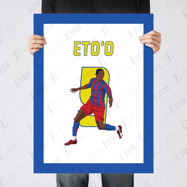Samuel Etoo Goal, 2006 Champions League Final - Barcelona vs Arsenal - Paris,France Poster Wall Art Main Image - Poster 2
