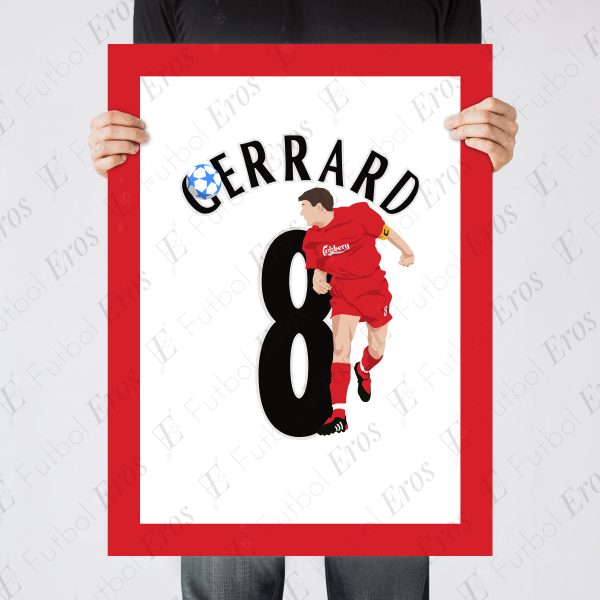 Steven Gerrard Goal, 2005 Champions League Final - Liverpool vs AC Milan - Istanbul,Turkey - Poster Wall Art Main Image - Poster 1