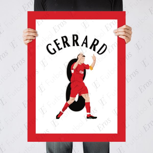 Steven Gerrard Goal, 2005 Champions League Final - Liverpool vs AC Milan - Istanbul,Turkey - Poster Wall Art Main Image - Poster 2