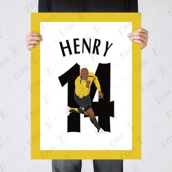 Thierry Henry Goal, 2005-2006 - Champions League - Real Madrid vs Arsenal - Madrid,Spain Poster Wall Art Main Image - Poster 3