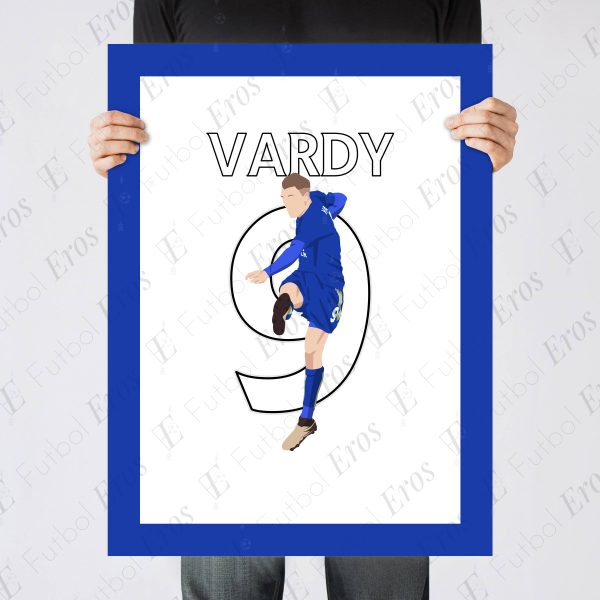 Vardy Volley Goal, 2015-2016 Premier League Leicester City - Liverpool vs Leicester England-Poster Wall Art Main Image - Poster 2