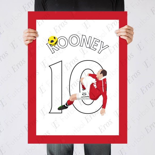 Wayne Rooney Bicycle Kick Goal - Manchester England Man City vs Man United - Poster Wall - Art Print Main Image - Poster 1